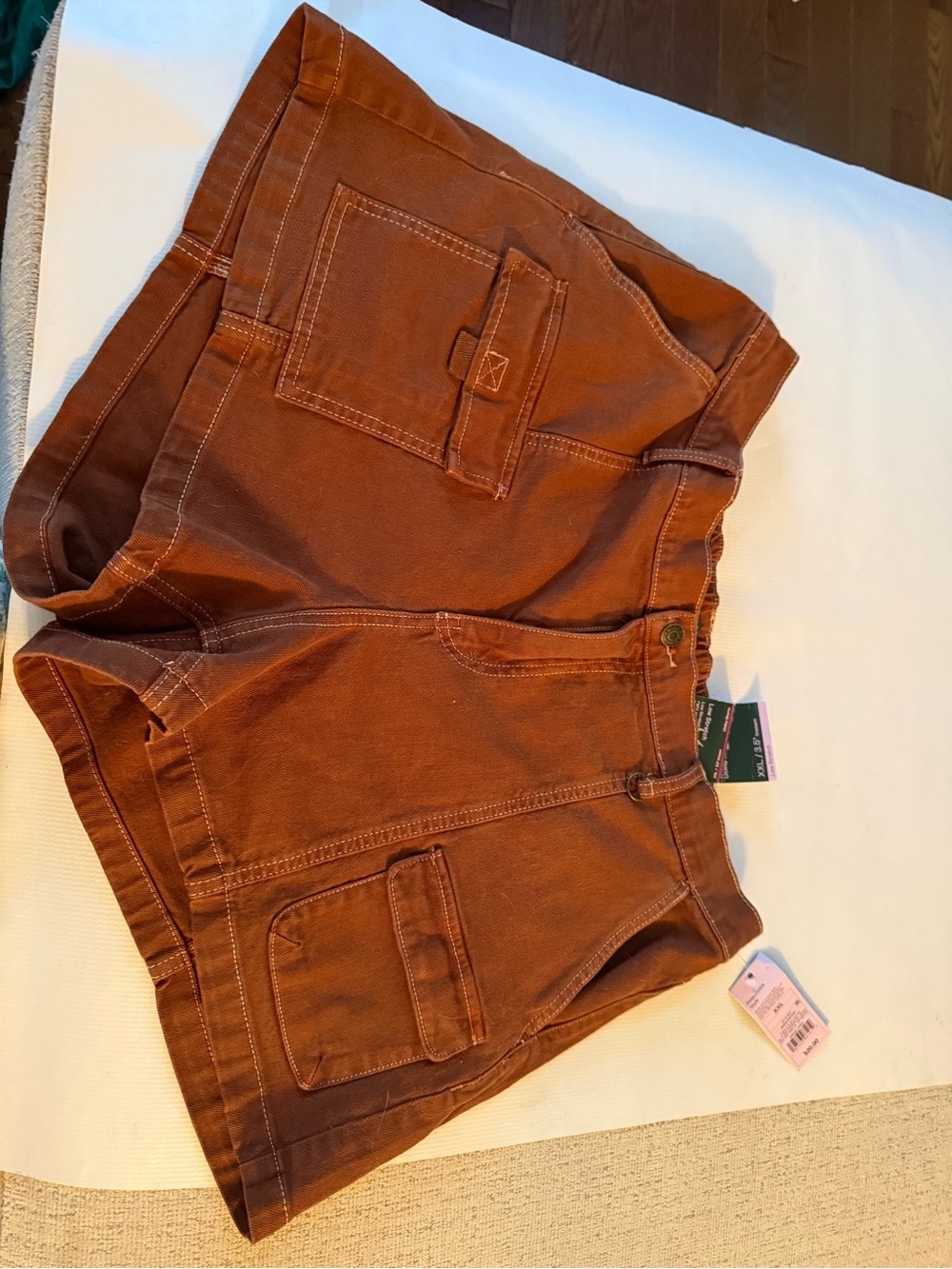 Old Navy Rust Brown Cargo Shorts Size XXL BNWT